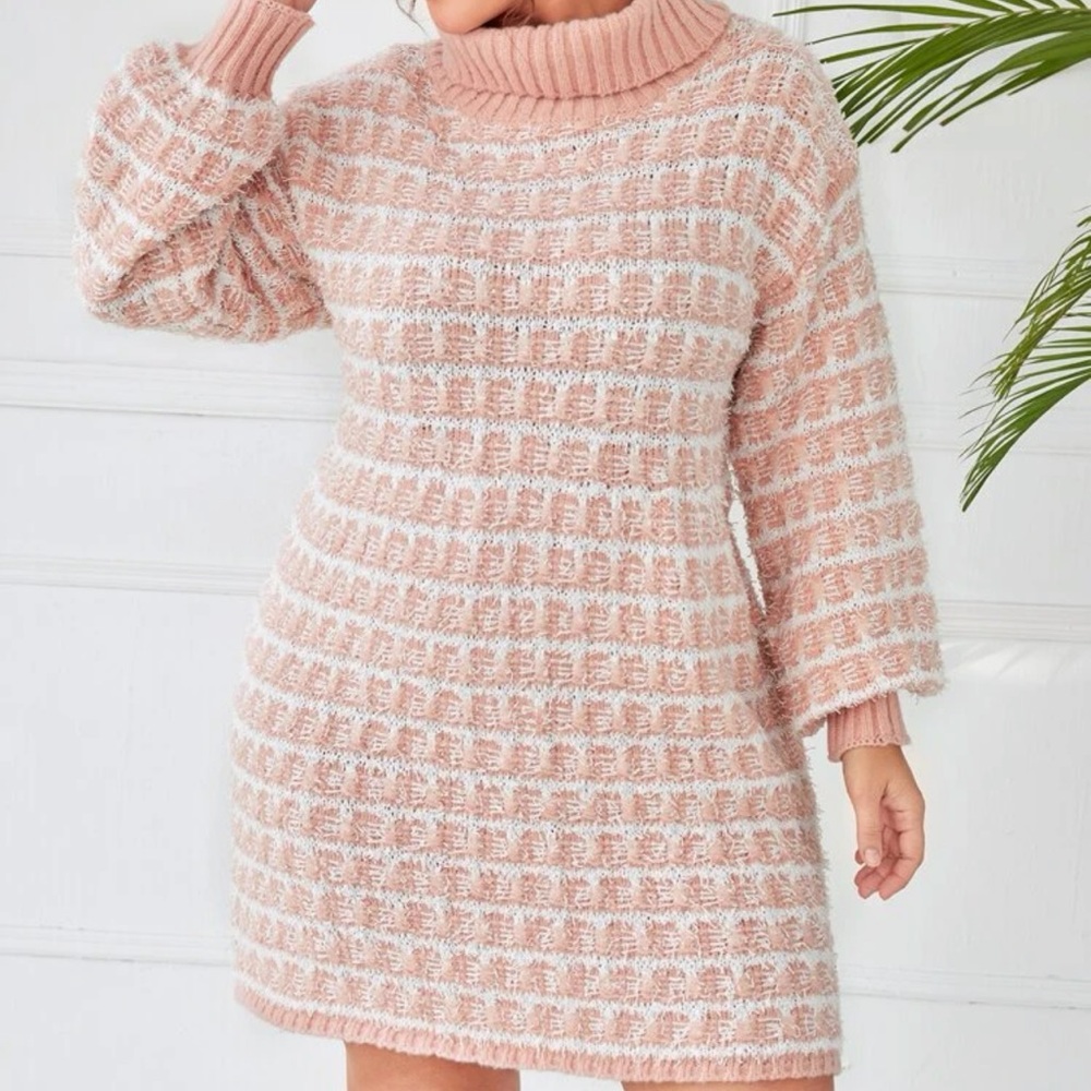 Pink and White Boxed Sweater